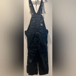 Carhartt Duck insulated bib overalls R41 38x30